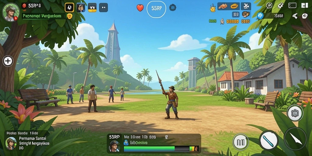 Tampilan gameplay 55RP yang seru dan mengasyikkan.