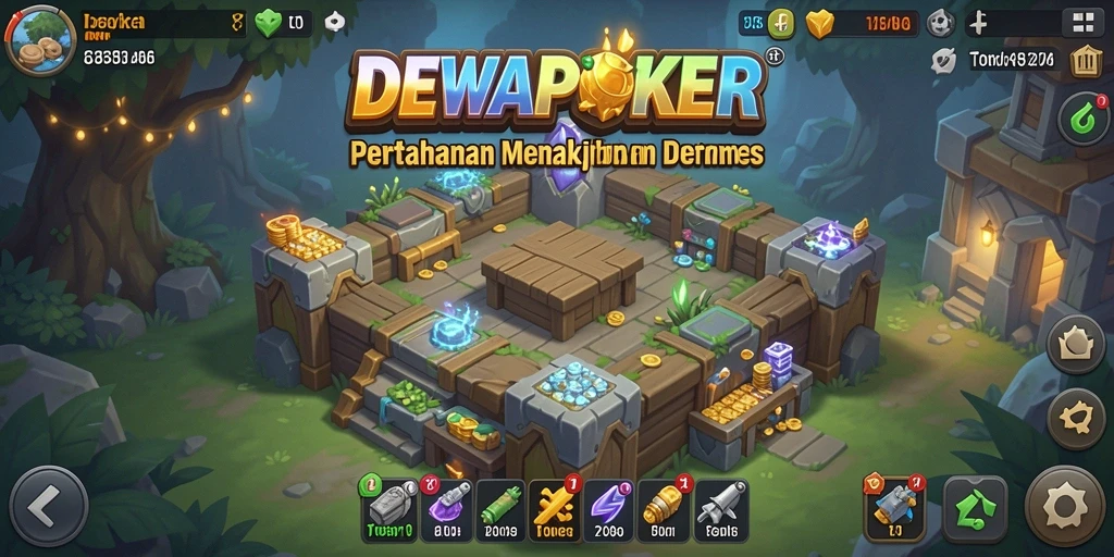 Tampilan screenshot DEWAPOKER menampilkan aksi seru di permainan Tower Defense.