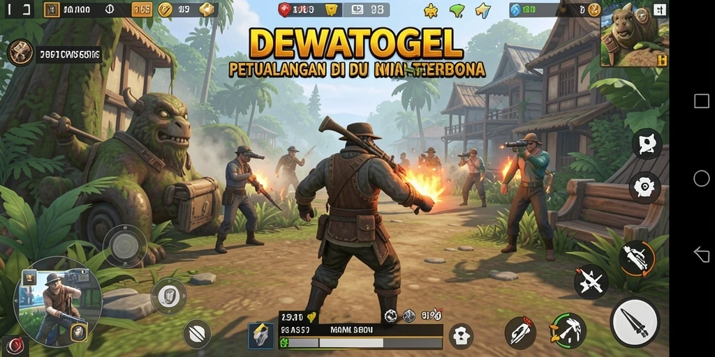 Tangkapan layar gameplay DEWATOGEL menampilkan petualangan seru di dunia terbuka.