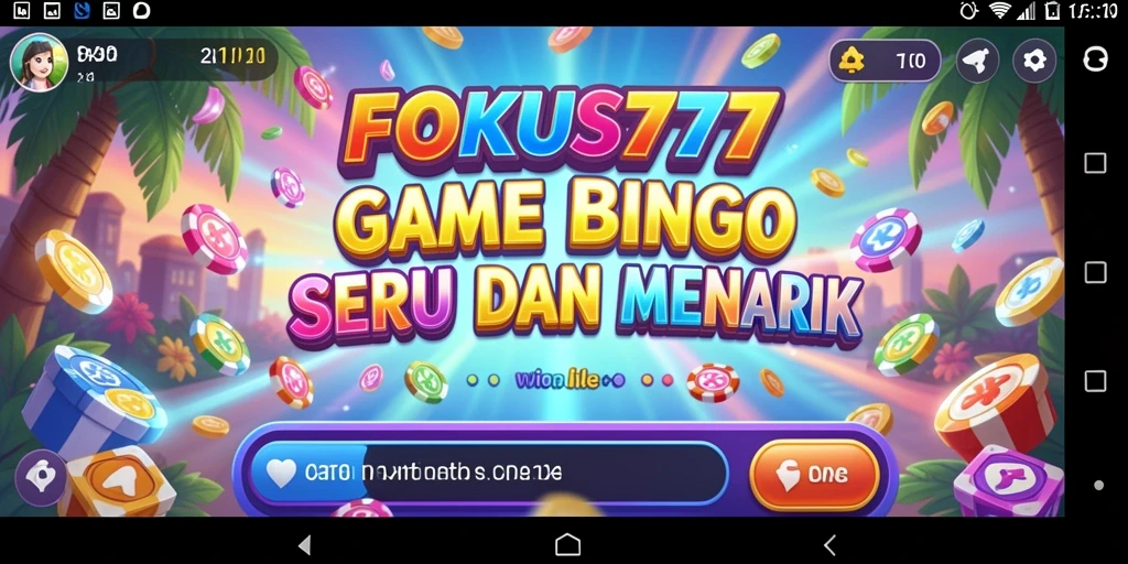 Screenshot permainan FOKUS777 yang menampilkan suasana bingo yang seru.