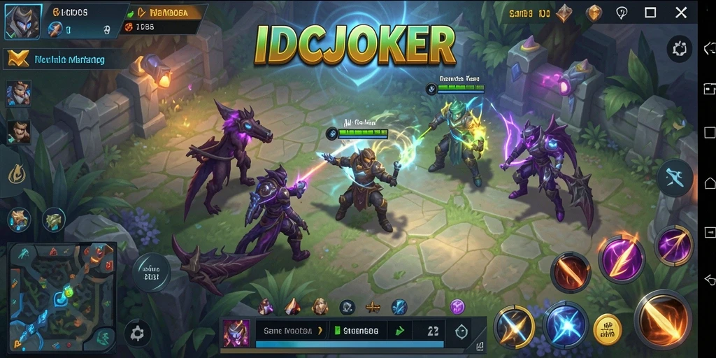 Tampilan seru gameplay IDCJOKER yang penuh aksi MOBA.
