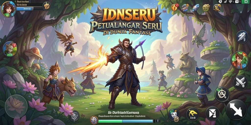 Tampilan gameplay IDNSERU menampilkan karakter menjelajahi dunia petualangan yang menakjubkan.