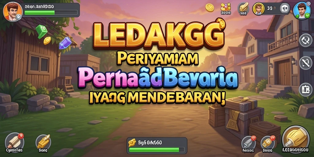 Tampilan gameplay LEDAKGG yang menawan dalam mode Idle.
