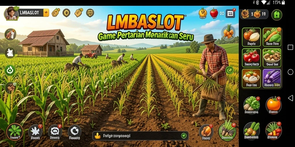 Tampilan menarik gameplay pertanian di LMBASLOT.