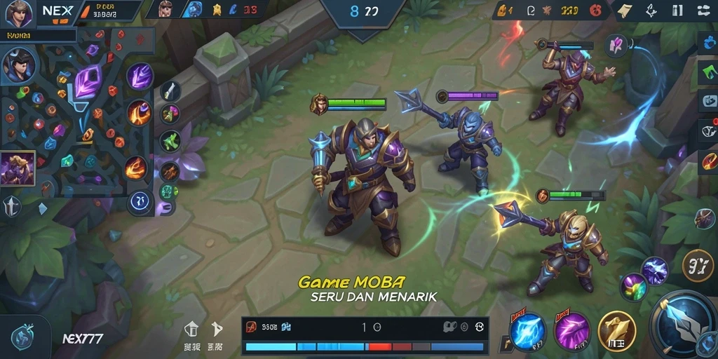Screenshot gameplay NEX777 dengan aksi seru para karakter.