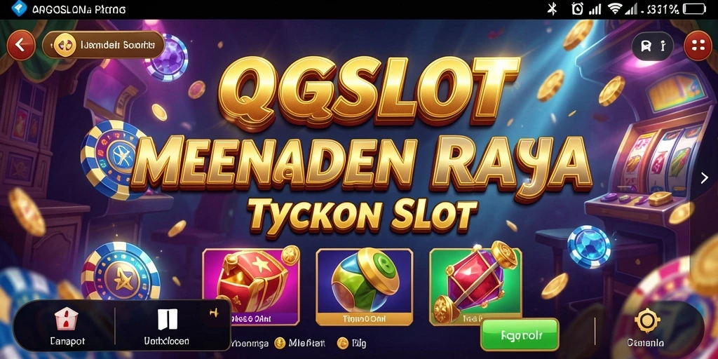 Tampilan gameplay seru QQSLOT yang menampilkan mesin slot menarik.